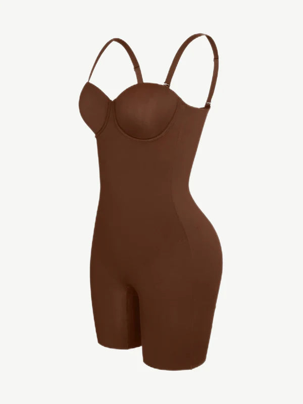 * 3 hook Fancy Cupped Mid-Thigh Tummy Control Shapewear