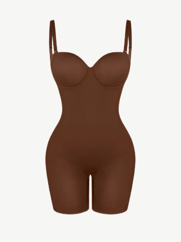 * 3 hook Fancy Cupped Mid-Thigh Tummy Control Shapewear