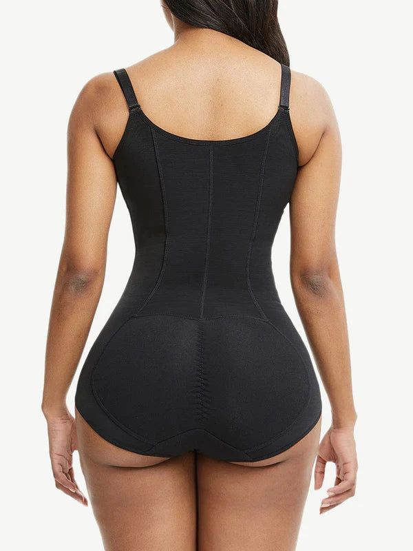 Large Size Full Body Shaper Fajas Front Zipper Smooth Abdomen