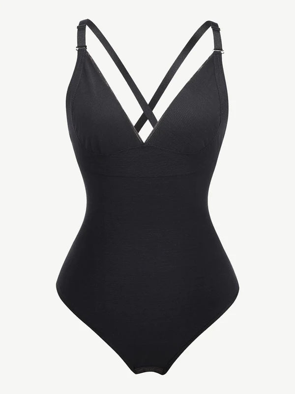 *Curve Creator Breathable Sexy Adjustable Strap Solid Color Full Body Shaper Shaperwear