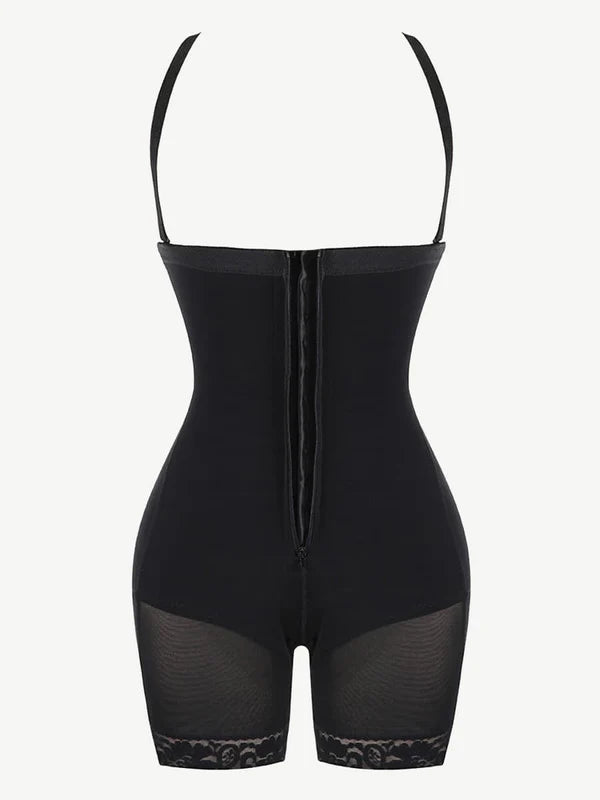 Detachable Straps Full Body Shaper Zipper Fajas Abdominal Control