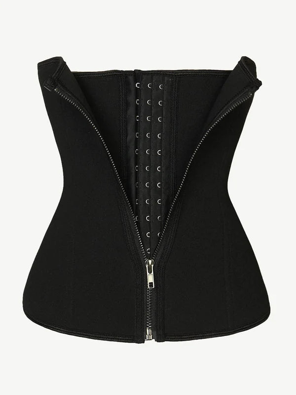 *Exquisitely Fat Burning Plus Size Front Double Layer Zipper Tummy Control Waist Trimmer