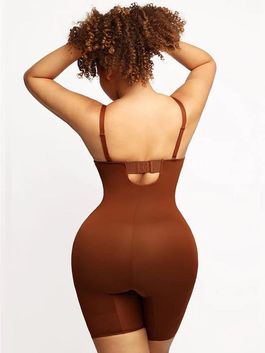* 3 hook Fancy Cupped Mid-Thigh Tummy Control Shapewear