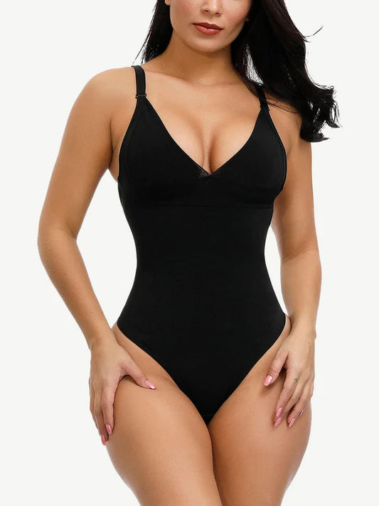 *Curve Creator Breathable Sexy Adjustable Strap Solid Color Full Body Shaper Shaperwear