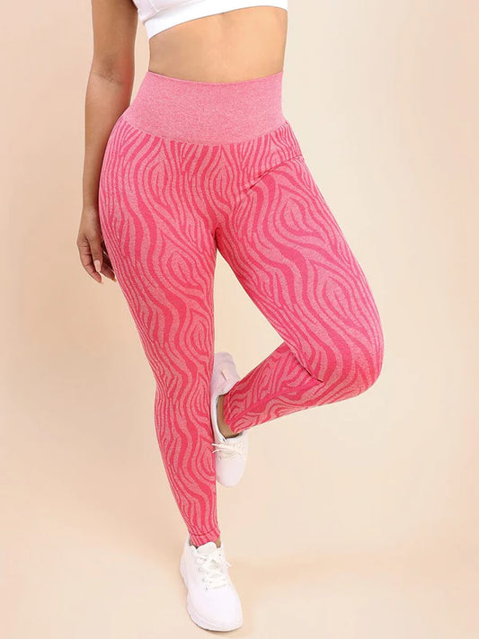 Zebra Print High Waist Yoga Leggings